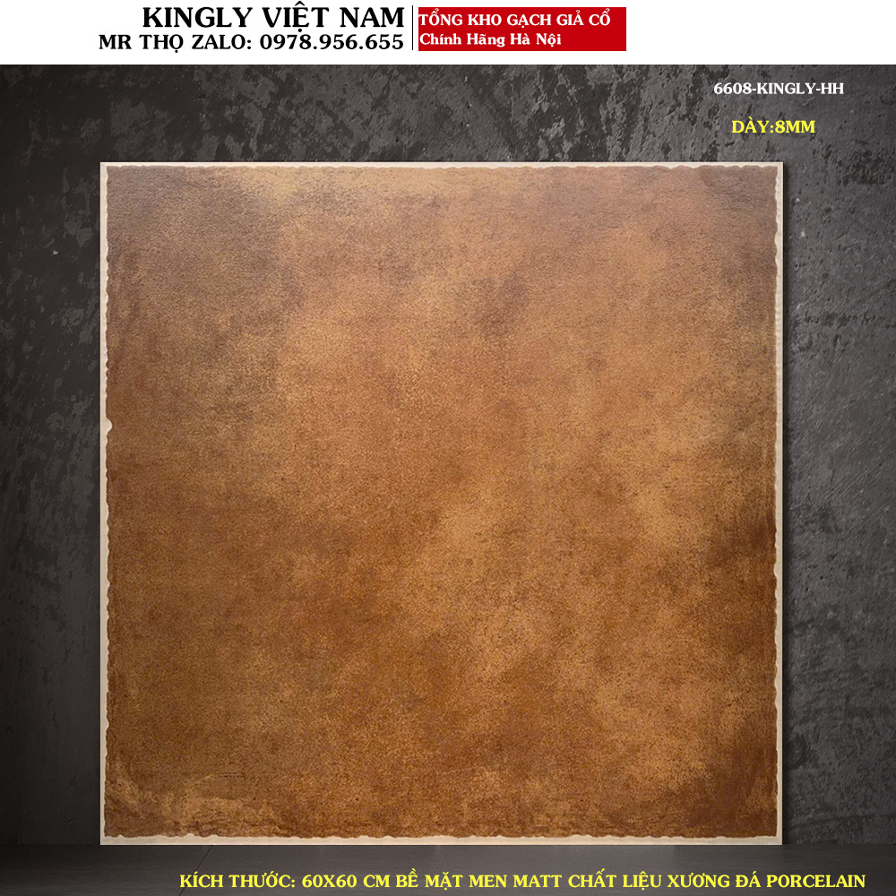 Gạch giả cổ lát nền 60x60 6608